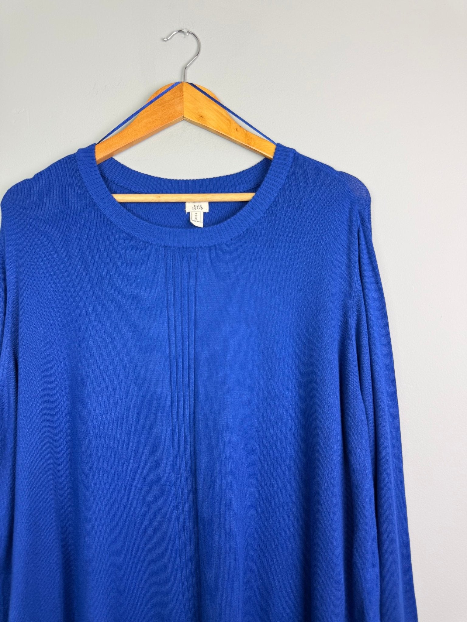 Ladies Ex RI Blue Knit Jumper - Size XL - Back On The Shelves High Street Discount Outlet Online UK