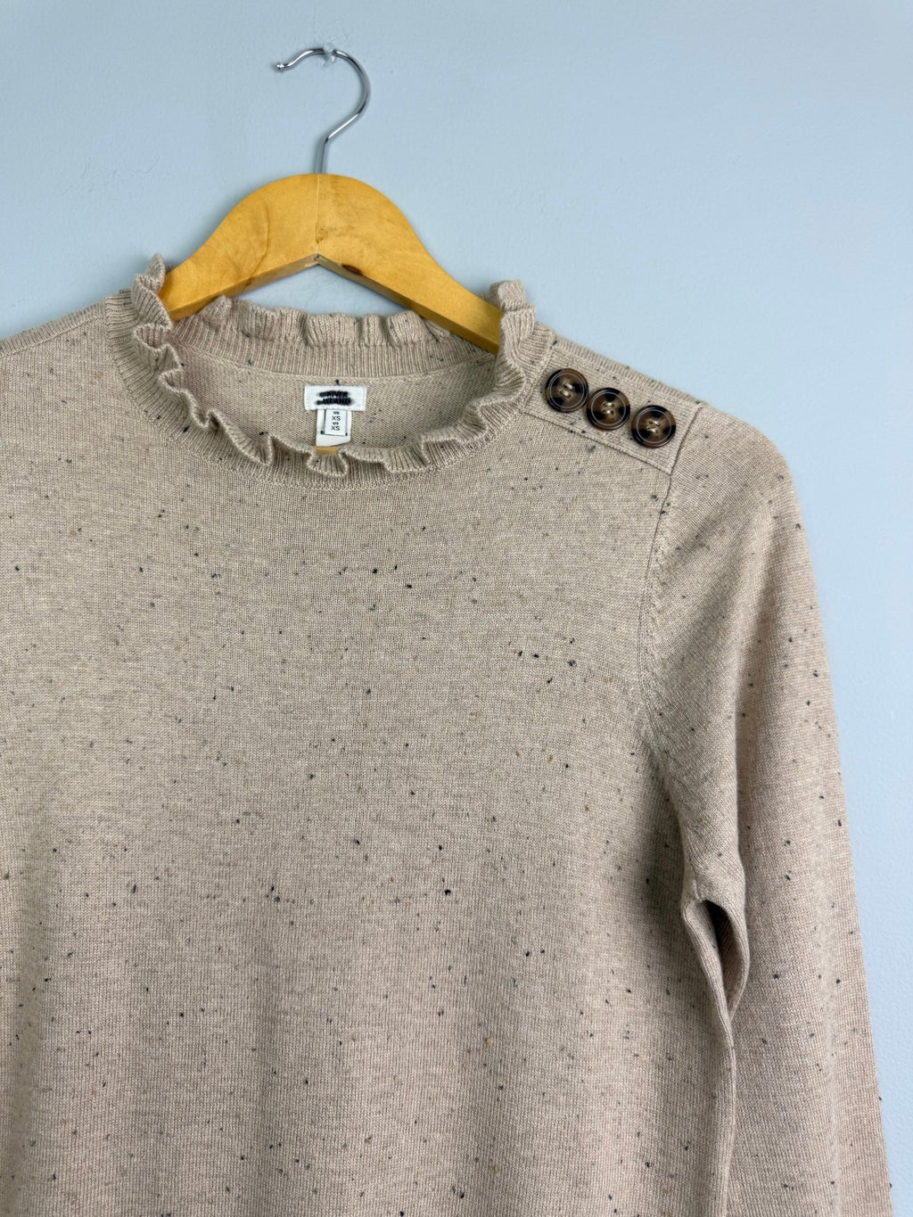 Ladies Ex RI Speckled Fine Knit Jumper - Size XS - Back On The Shelves High Street Discount Outlet Online UK