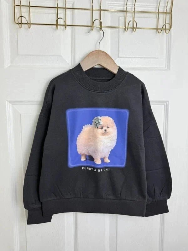 NEW Pomeranian Crew Neck Sweater - Girls 8 - 14 Years - Back On The Shelves High Street Discount Outlet Online UK