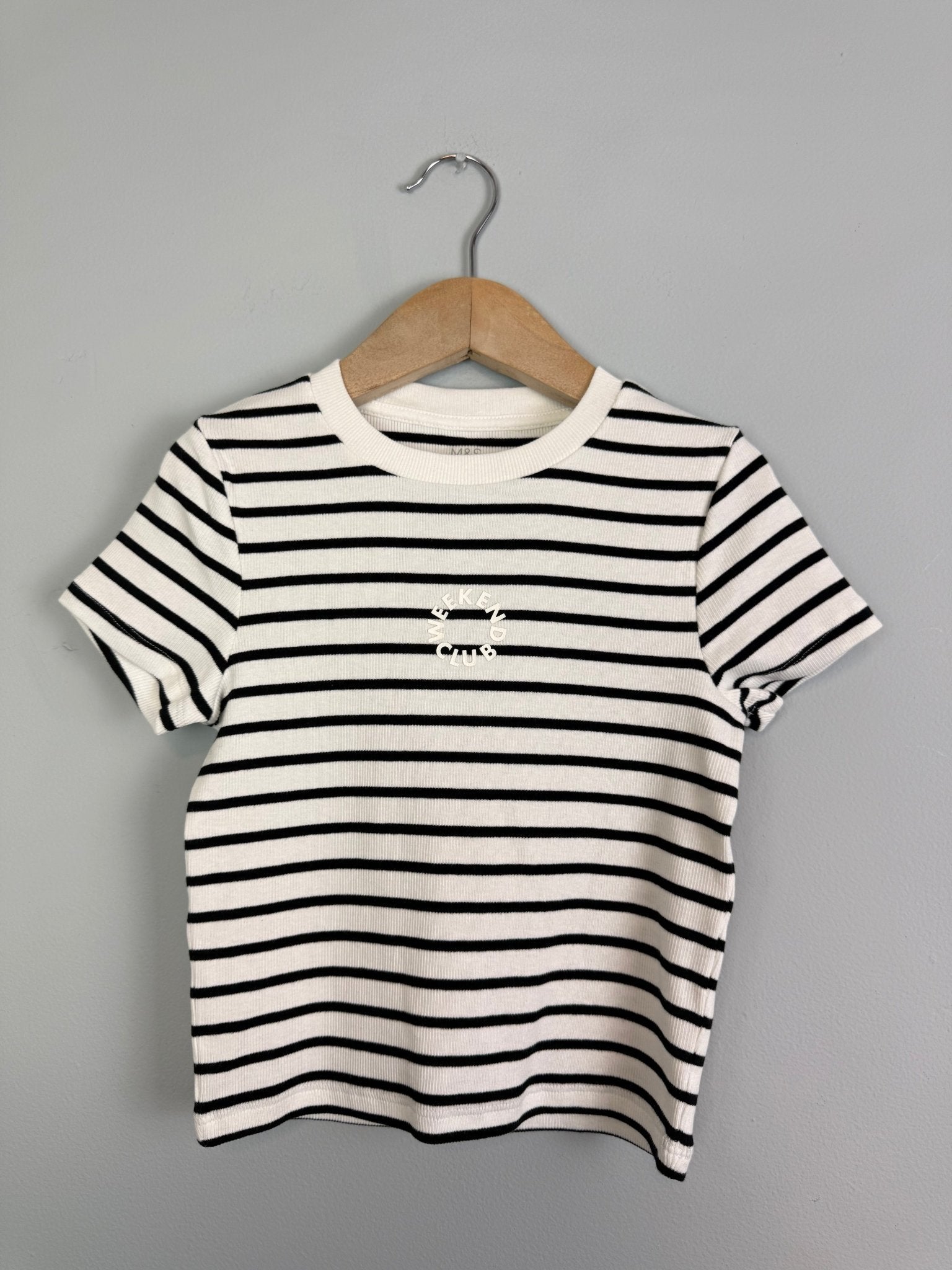 NEW Ex MS Striped Short Sleeve Top - Girls 2 - 16 Years - Back On The Shelves High Street Discount Outlet Online UK