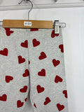 NEW M*S Red Heart Grey Leggings - Girls 4 - 5 Years - Back On The Shelves High Street Discount Outlet Online UK