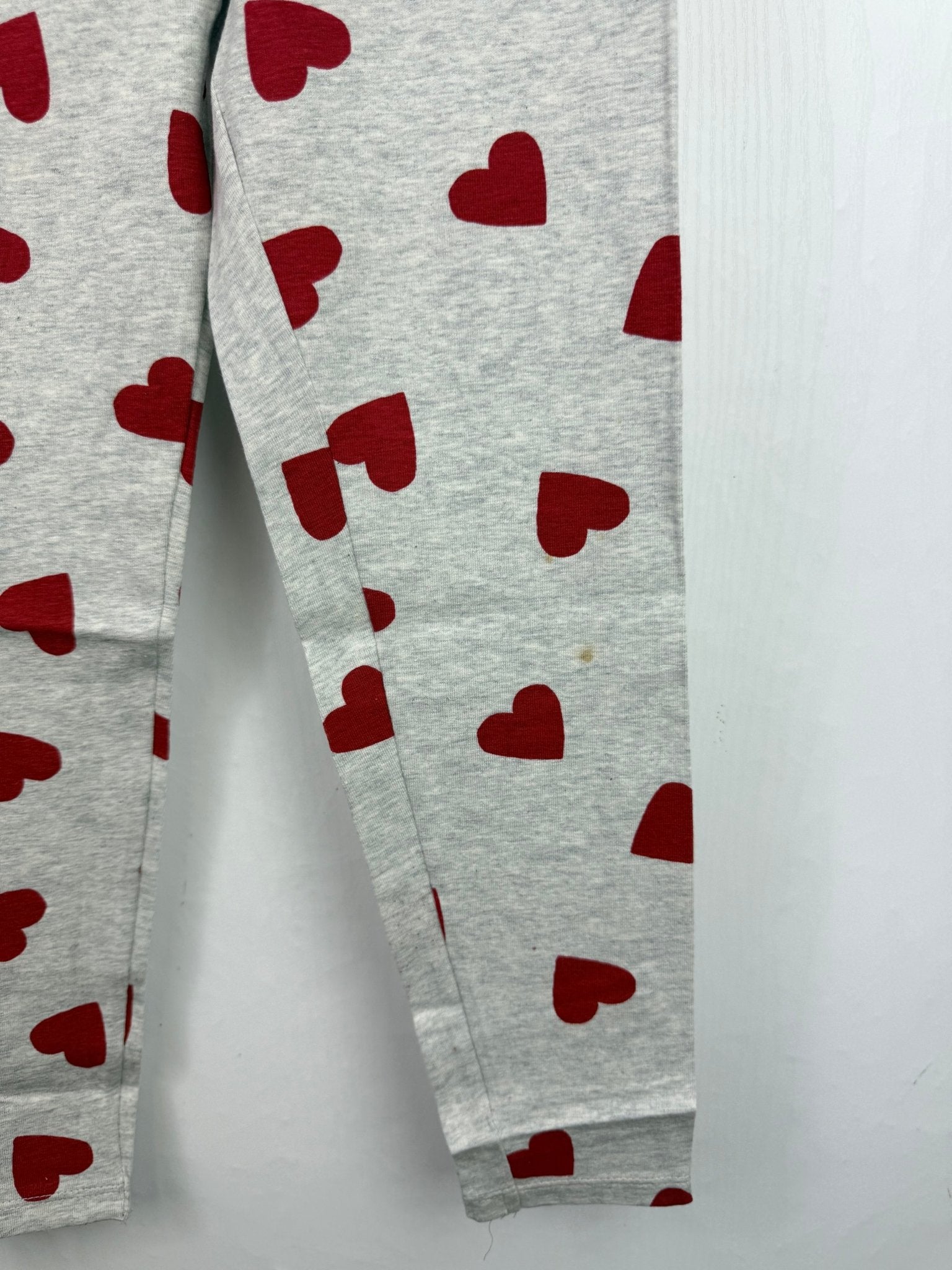 NEW M*S Red Heart Grey Leggings (2nd) - Girls 5 - 6 Years - Back On The Shelves High Street Discount Outlet Online UK