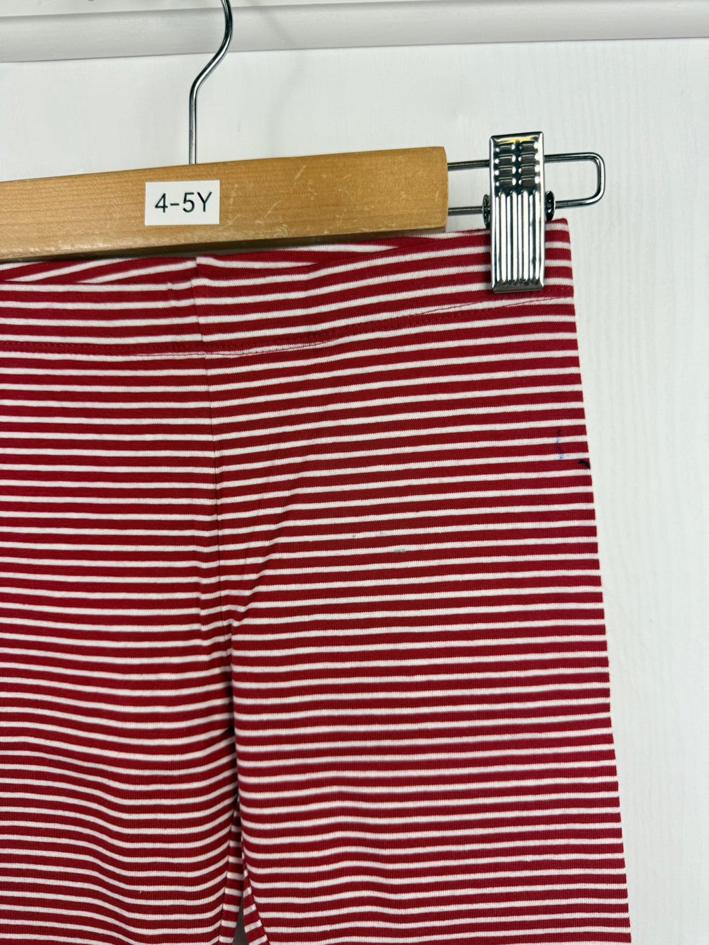 NEW M*S Red Striped Leggings (2nd) - Girls 4 - 5 Years - Back On The Shelves High Street Discount Outlet Online UK