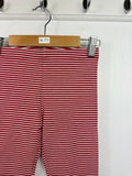 NEW M*S Red Striped Leggings - Girls 6 - 7 Years - Back On The Shelves High Street Discount Outlet Online UK