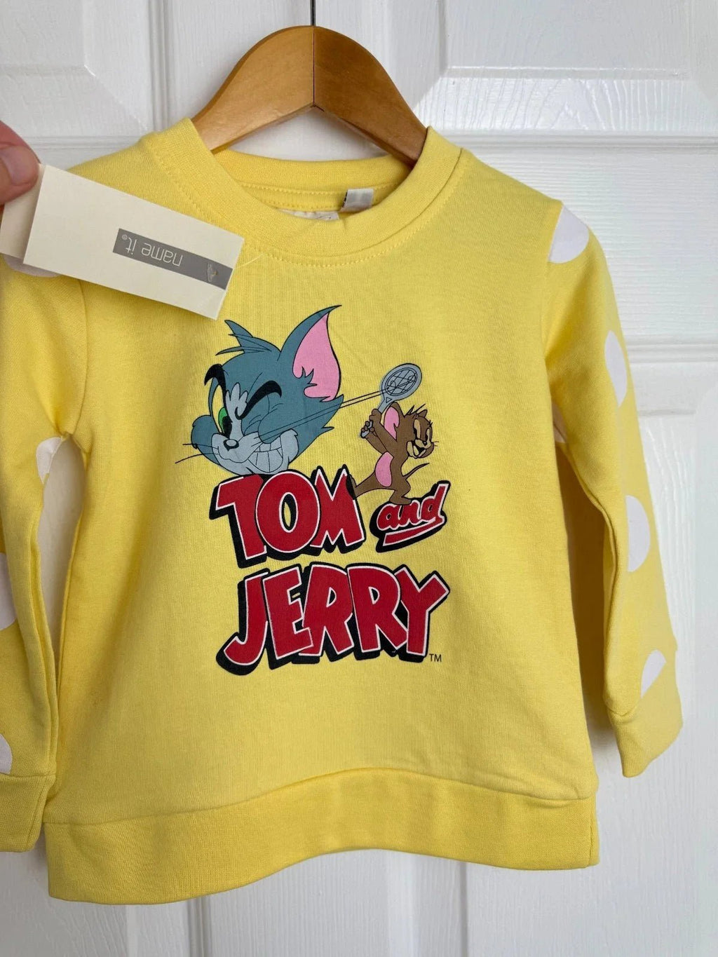 NEW Tom & Jerry Yellow Spotty Sweater 1 - 5 Years - Back On The Shelves High Street Discount Outlet Online UK