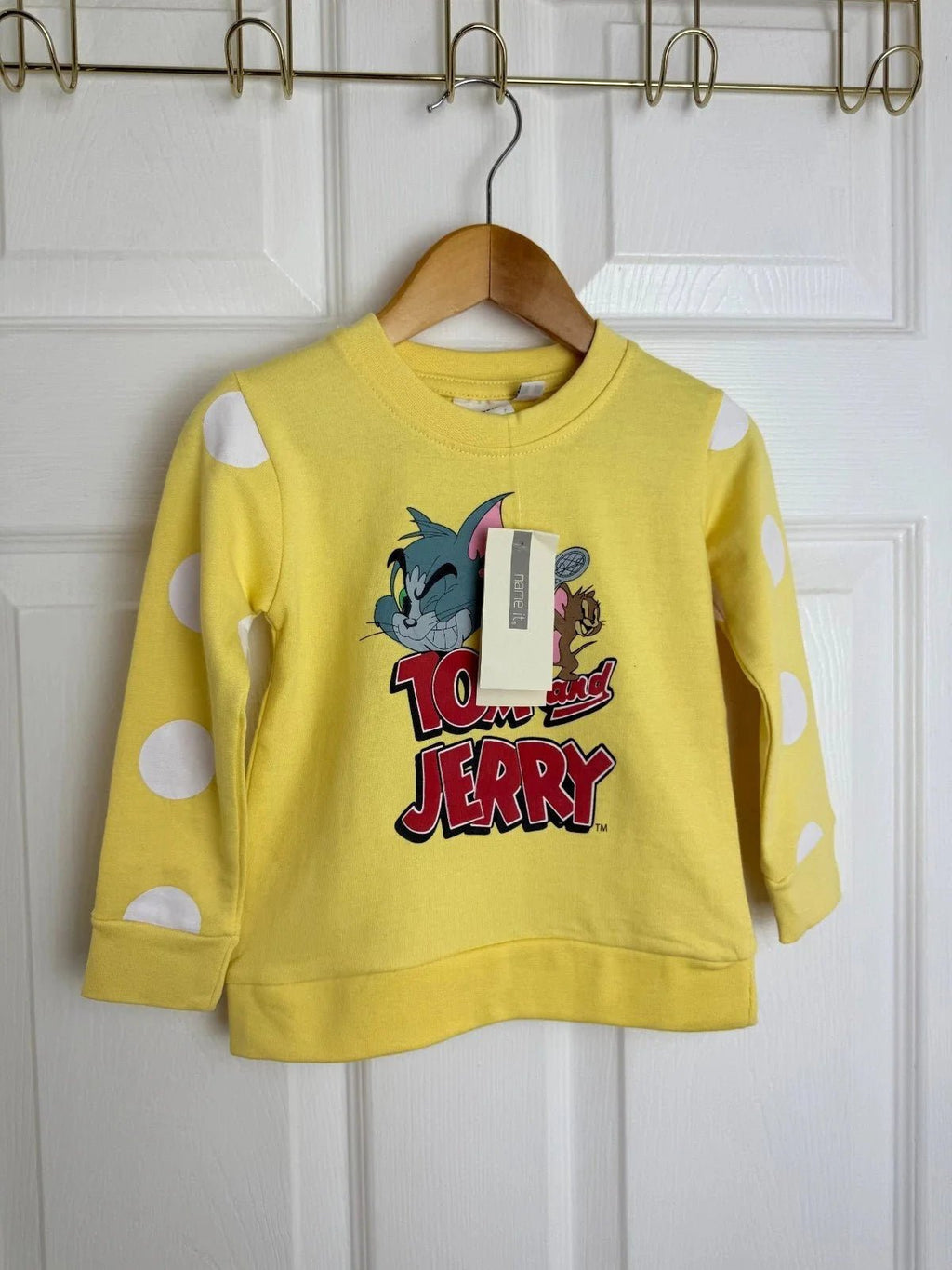 NEW Tom & Jerry Yellow Spotty Sweater 1 - 5 Years - Back On The Shelves High Street Discount Outlet Online UK