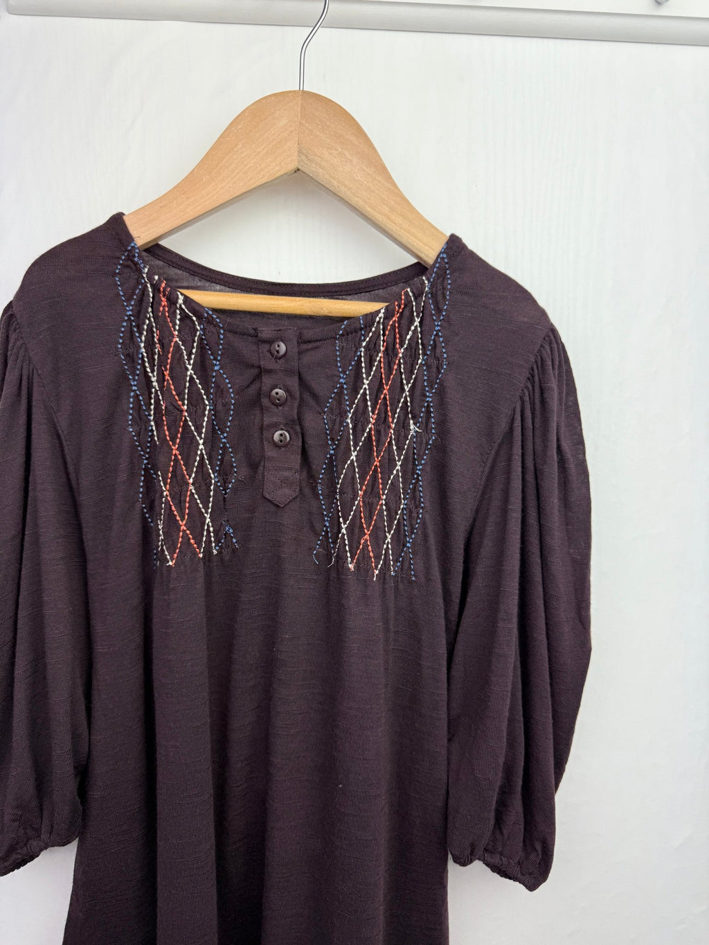 NEW Brown Embriodered Tunic Dress - Girls 7 - 12 Years - Back On The Shelves High Street Discount Outlet Online UK