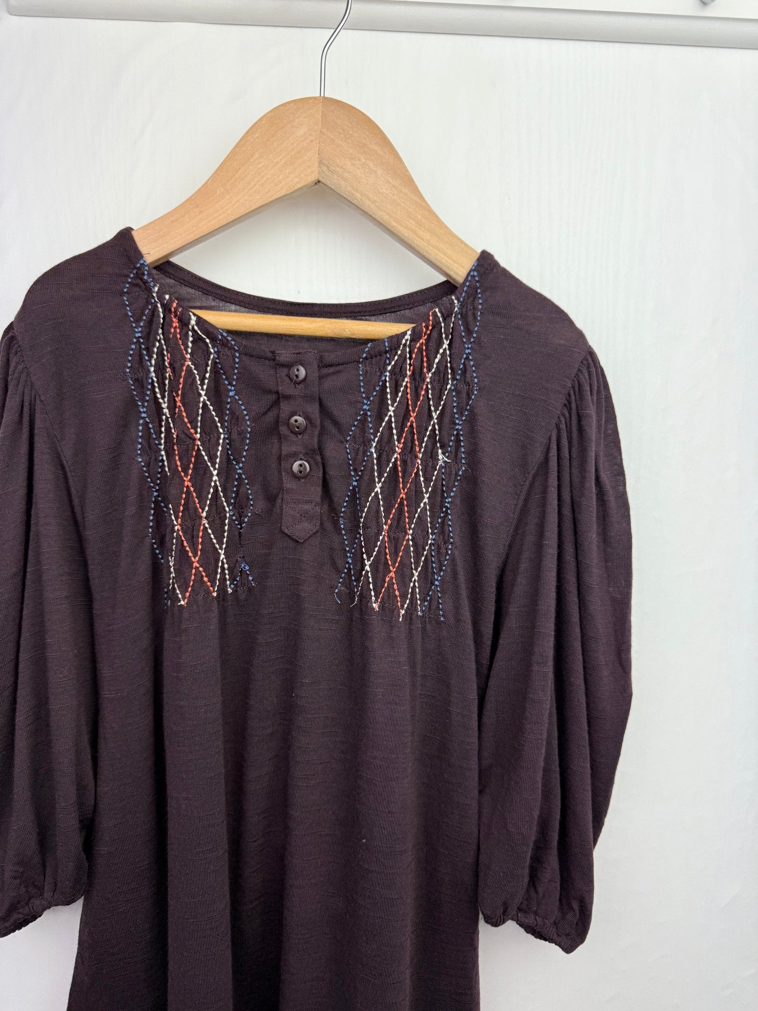 NEW Brown Embriodered Tunic Dress - Girls 7 - 12 Years - Back On The Shelves High Street Discount Outlet Online UK