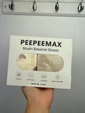 NEW PeePeeMax Muslin Bassinet Sheets - Back On The Shelves High Street Discount Outlet Online UK