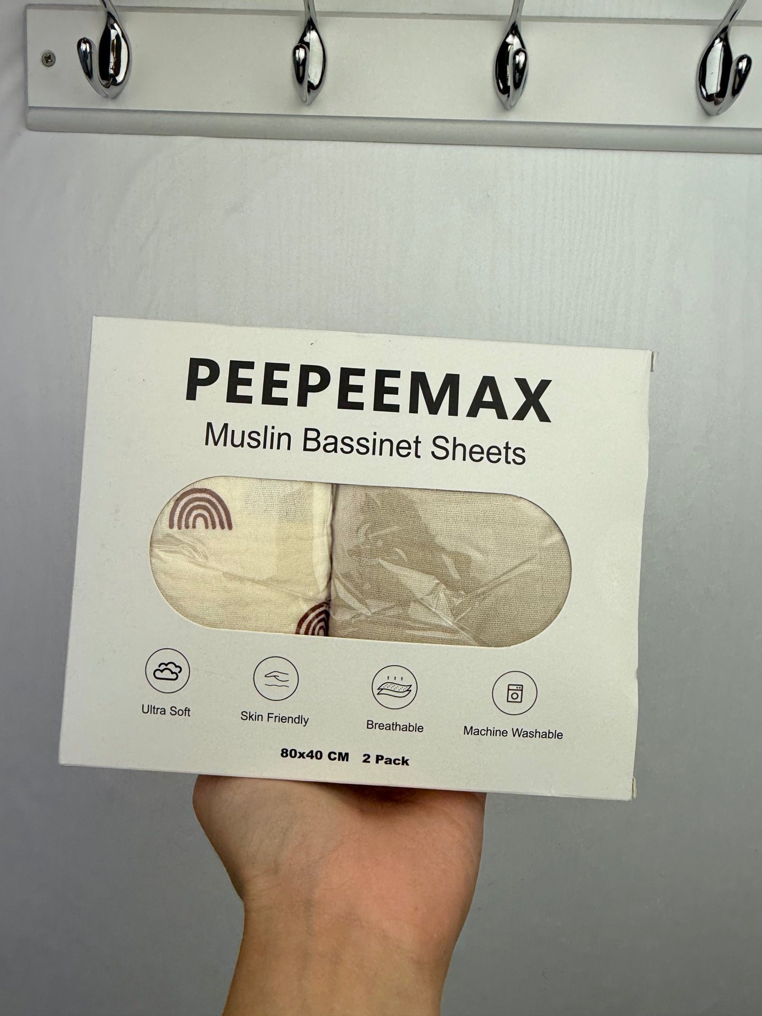 NEW PeePeeMax Muslin Bassinet Sheets - Back On The Shelves High Street Discount Outlet Online UK
