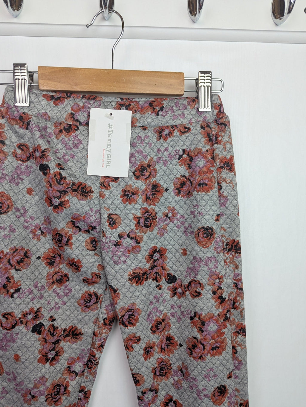 NWT's Tammy Girl Grey Floral Leggings - Girls 6 - 7 Years - Back On The Shelves High Street Discount Outlet Online UK